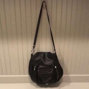 Zara black leather convertible bag
